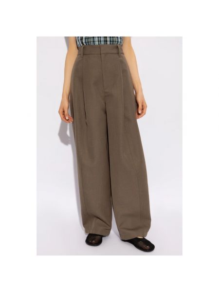 Pantalones de lana Bottega Veneta marrón