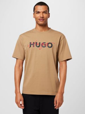 Laza szabású póló Hugo barna