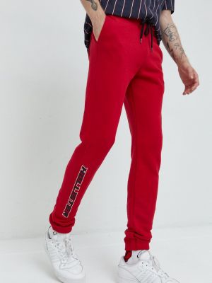 Панталон с принт Hollister Co. червено