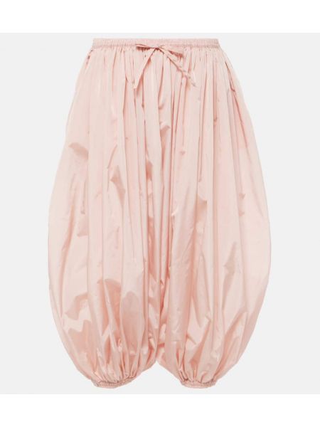 Laia lõikega madala vöökohaga püksid Alaia roosa
