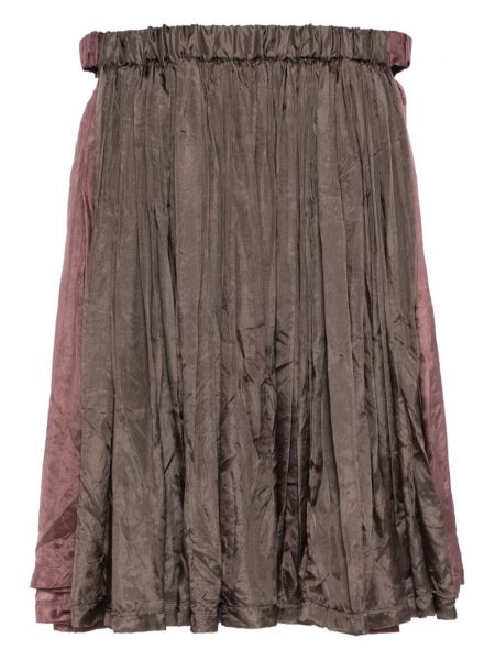 Plisované hedvábné koktejlové šaty Rick Owens růžové