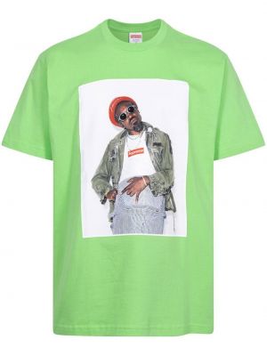 T-shirt mit print Supreme grün