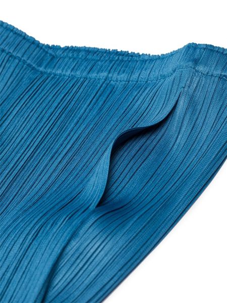 Pantalones slim fit plisados Pleats Please Issey Miyake azul