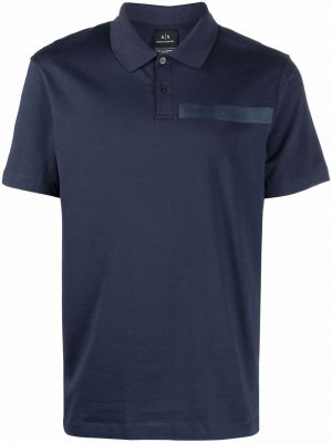 Poloskjorte med print Armani Exchange blå