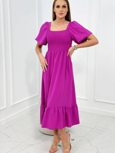 Плисирана рокля Kesi виолетово