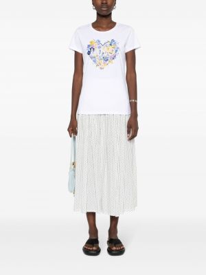T-shirt aus baumwoll mit print Liu Jo weiß