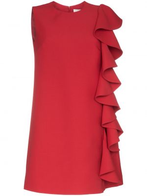 Mini vestido con volantes bootcut Valentino rojo