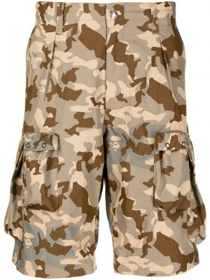 Kamuflere trykt cargo shorts A Bathing Ape® brun