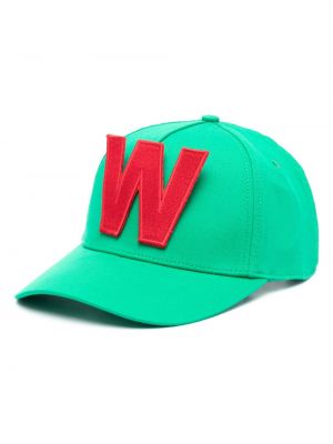 Памучна шапка с козирки Walter Van Beirendonck зелено