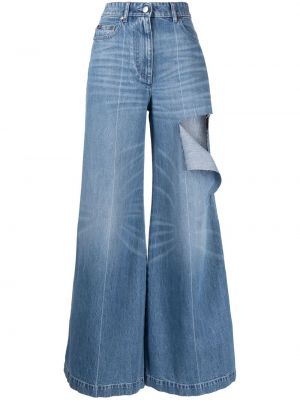 Voľné roztrhané džínsy Peter Do modrá