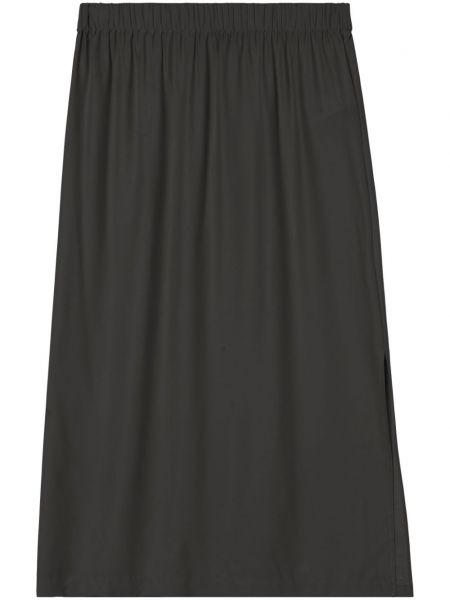Hodvábny rozparkovaná sukňa John Elliott čierna