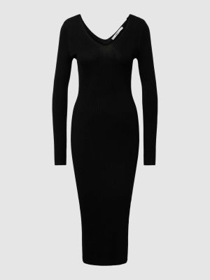 Dzianinowa sukienka midi Only czarna