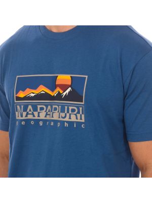 Koszulka z kapturem Napapijri niebieska