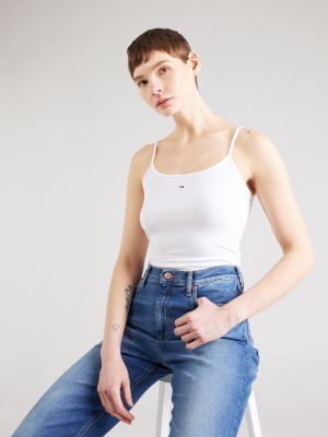 Топ slim Tommy Jeans бяло