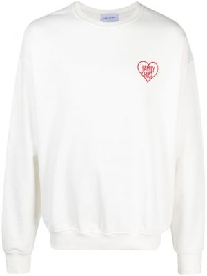 Sweatshirt mit stickerei aus baumwoll Family First weiß