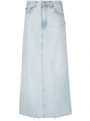 Džínová sukně Agolde - Modrá
