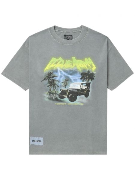 T-shirt aus baumwoll mit print Izzue grau