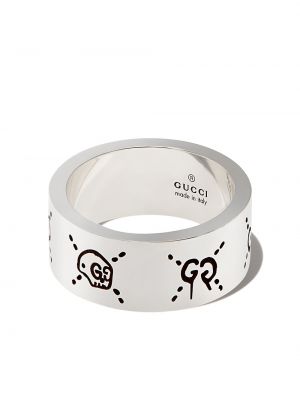 Stříbrný prsten Gucci - stříbrný
