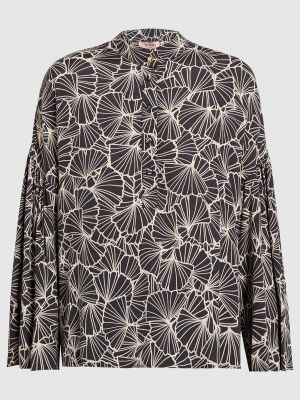 Блуза в квіточку з принтом Twin-set чорна