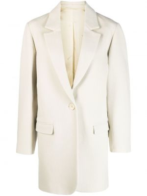 Палто с копчета с v-образно деколте Isabel Marant бяло