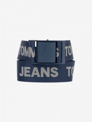 Pasek w paski Tommy Jeans niebieski