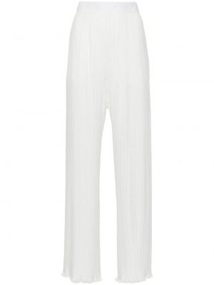 Плисирани прав панталон Lanvin бяло