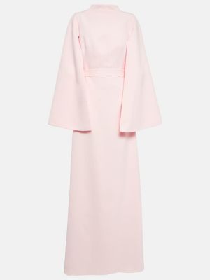 Vestido largo de crepé Safiyaa rosa