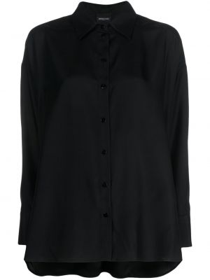 Šilkinė marškiniai Simonetta Ravizza juoda