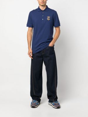Polo krekls ar izšuvumiem Dolce & Gabbana zils