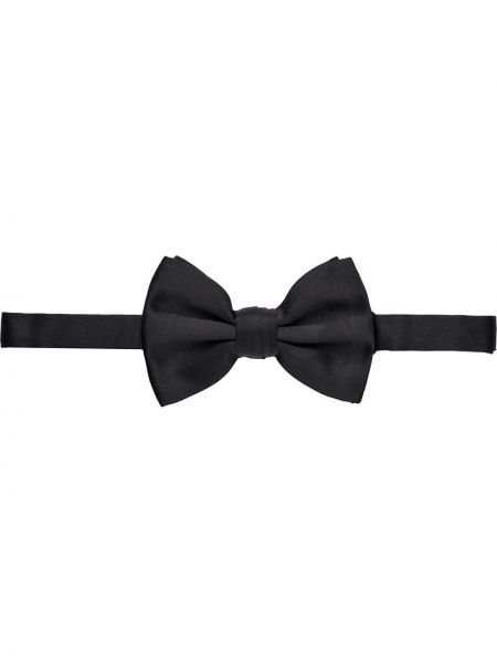 Saténová kravata s mašlí Prada černá