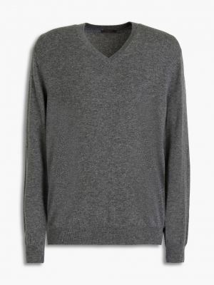 Меланжевый кашемировый свитер N.peal серый