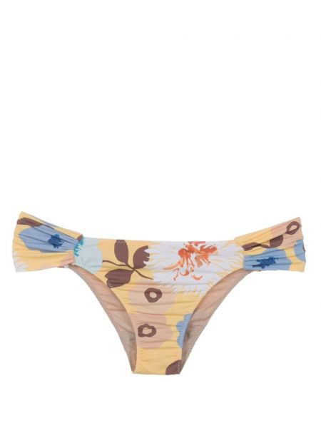 Bikini cu model floral cu imagine Clube Bossa galben