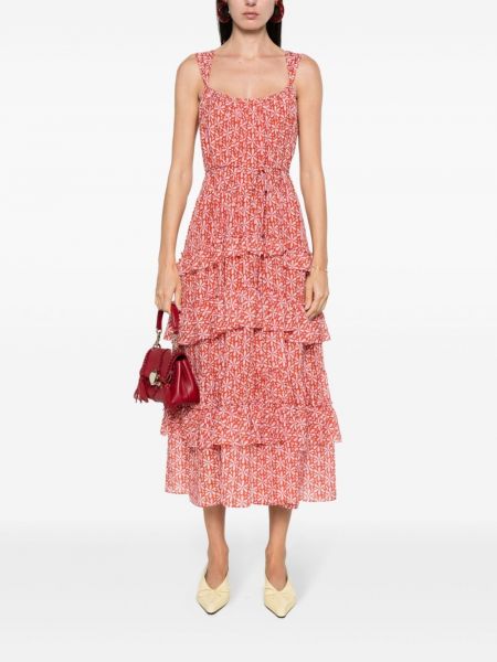 Sukienka midi w kwiatki z nadrukiem Dvf Diane Von Furstenberg