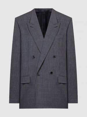 Шерстяной пиджак Balenciaga серый