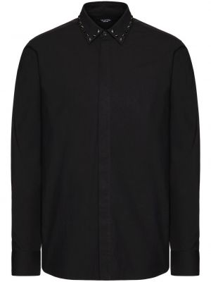 Medvilninė marškiniai su spygliais Valentino Garavani juoda