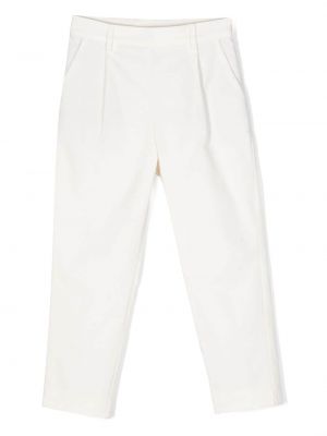 Pantaloni plissettati Simonetta bianco