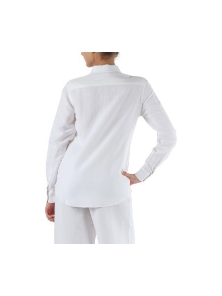Camisa de lino de viscosa Sun68 blanco