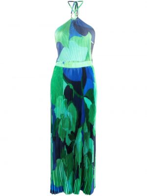 Plisované koktejlové šaty s abstraktním vzorem L'idée