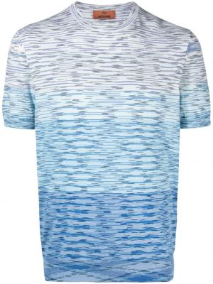 T-shirt en coton à rayures Missoni bleu