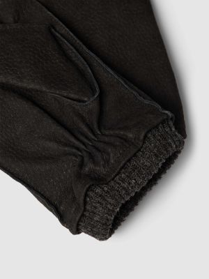 Rękawiczki skórzane Polo Ralph Lauren czarne