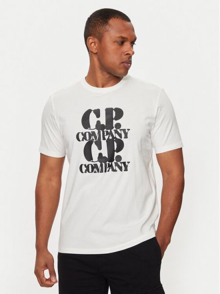 Priliehavé tričko C.p. Company biela