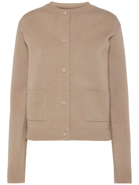 Cardigan i ull Moncler beige