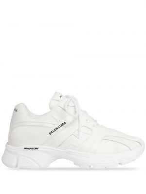Sneakerși cu șireturi din dantelă Balenciaga alb