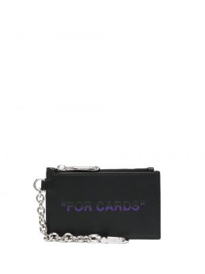 Kožená peňaženka s potlačou Off-white