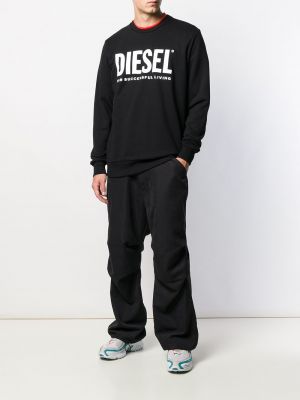 Jersey con estampado de tela jersey Diesel negro