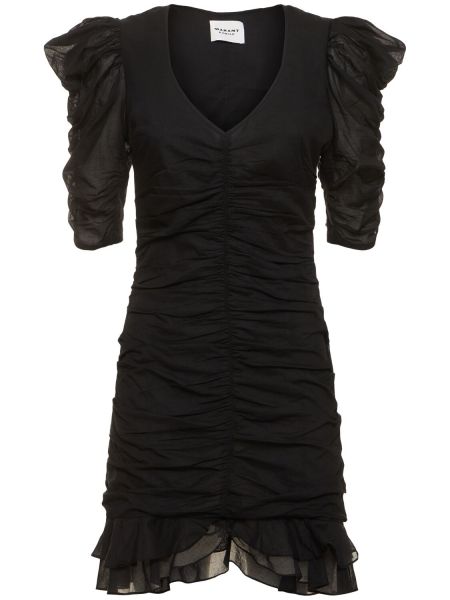 Mini vestido de algodón Marant Etoile negro