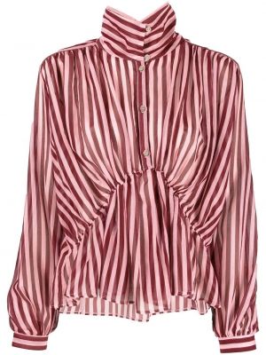 Kort blus med v-ringning Forte Forte rosa