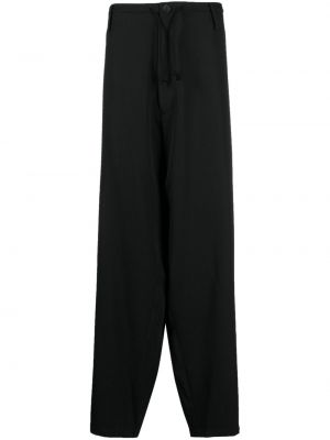 Pantaloni con bottoni di lana Yohji Yamamoto nero