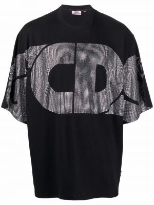 Camiseta con apliques Gcds negro