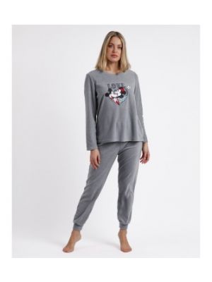 Pyjama en coton avec manches longues Disney gris